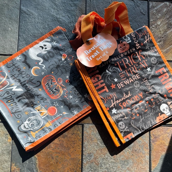 Marshalls Halloween Reusable Treat Bags - Orange and Black - Picture 1 of 2